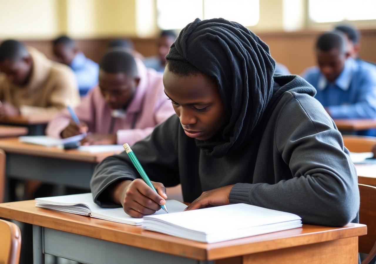 Adult learner studying